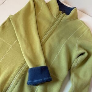 Orvis Womens Size S Reversible Lightweight Full Zip Outdoor Jacket Blue Green